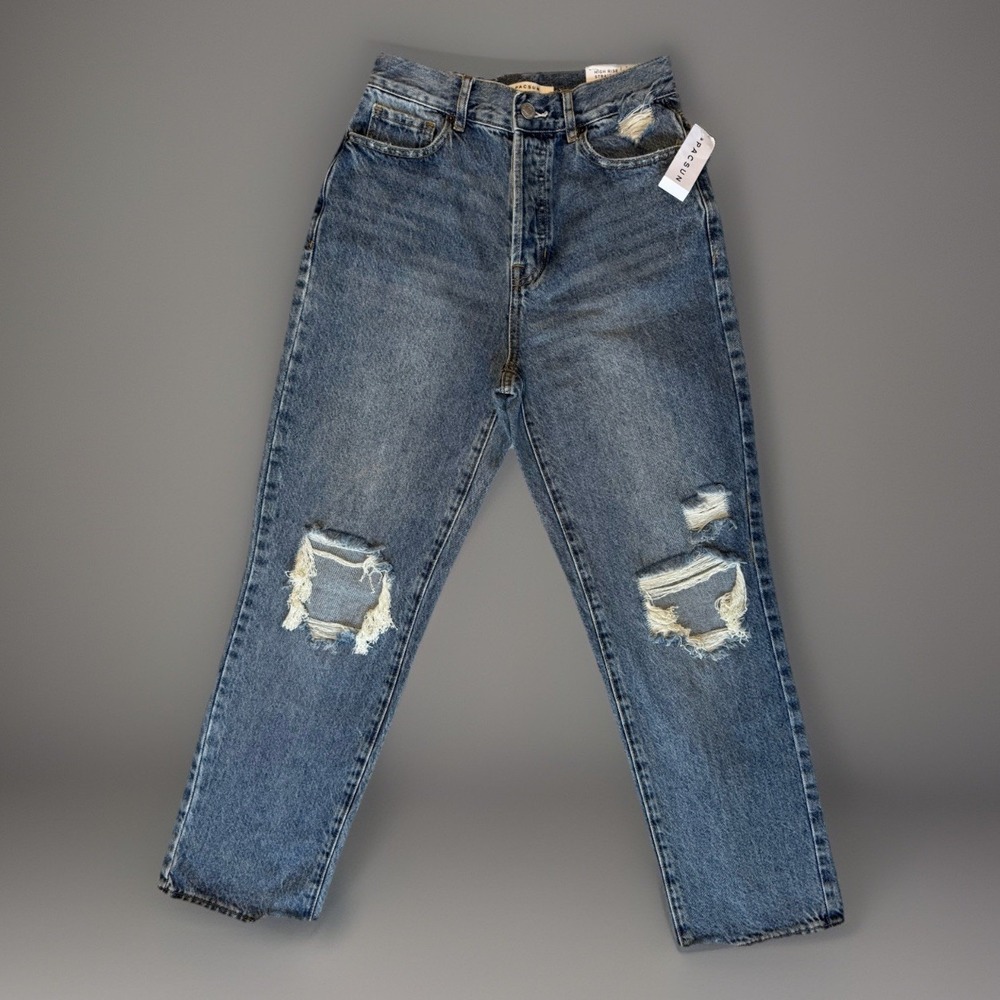 Pacsun High Rise Straight Distressed Denim Jeans Women's Size 26